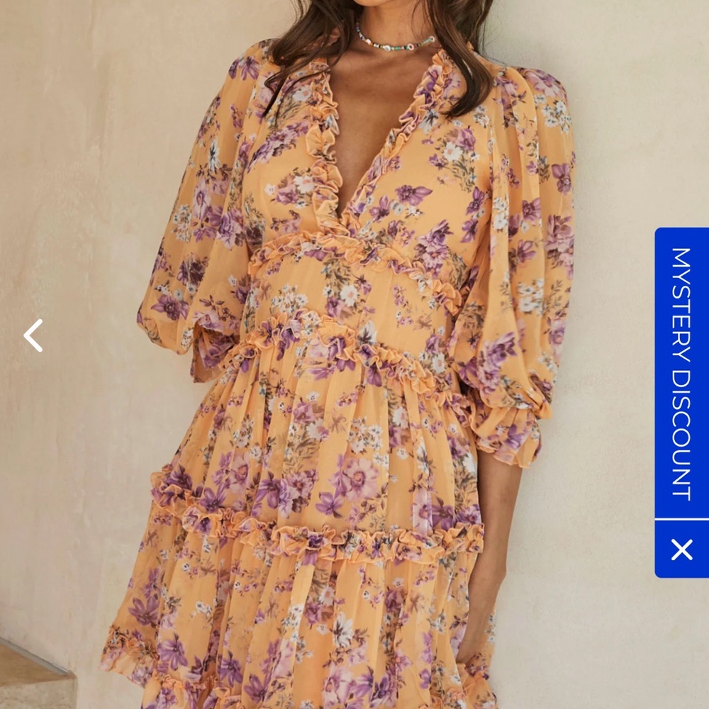 Floral orange Dress